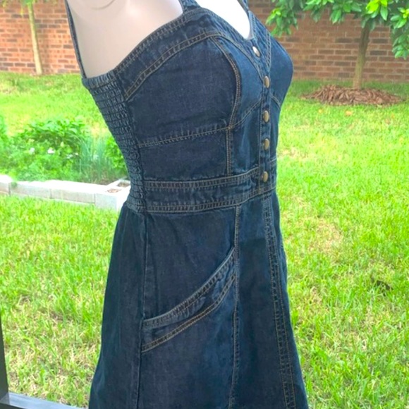 Denim Overall Skater Dress